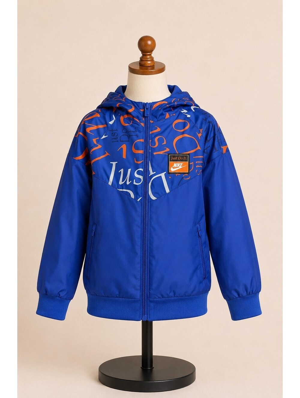 Nike NSW JDIY Windrunner Jacket Boys XS Blue Just Do It Full Zip